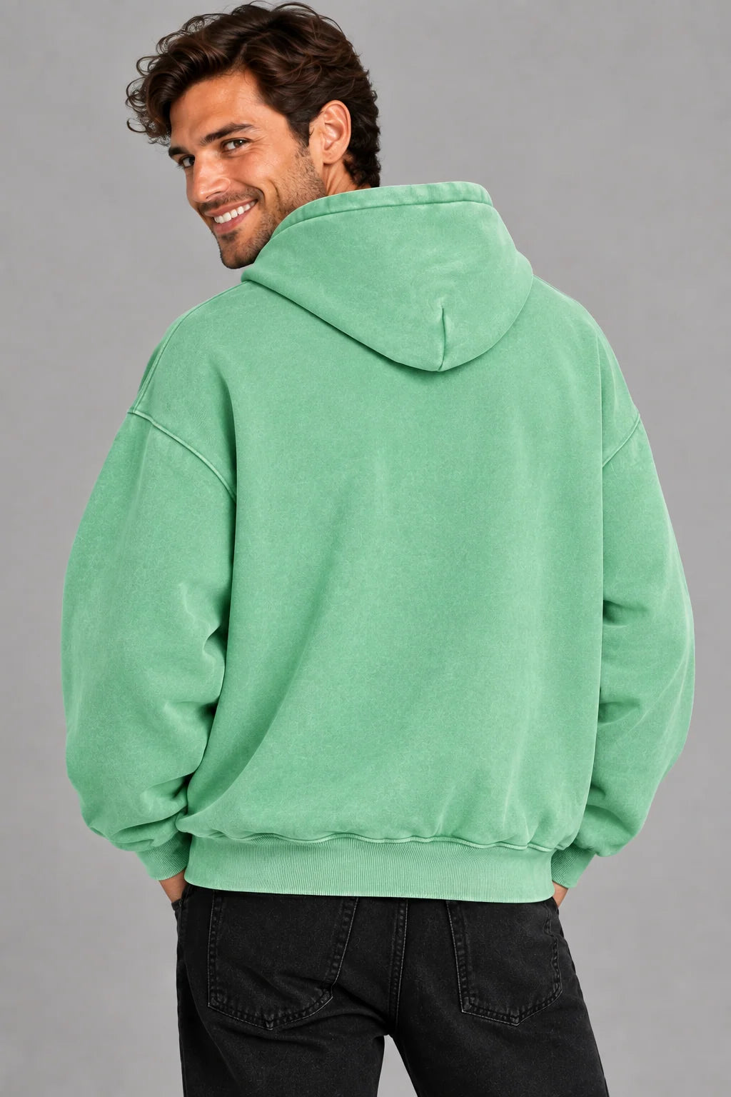 Unisex Vintage Wash Boxy Fleece Hoodie