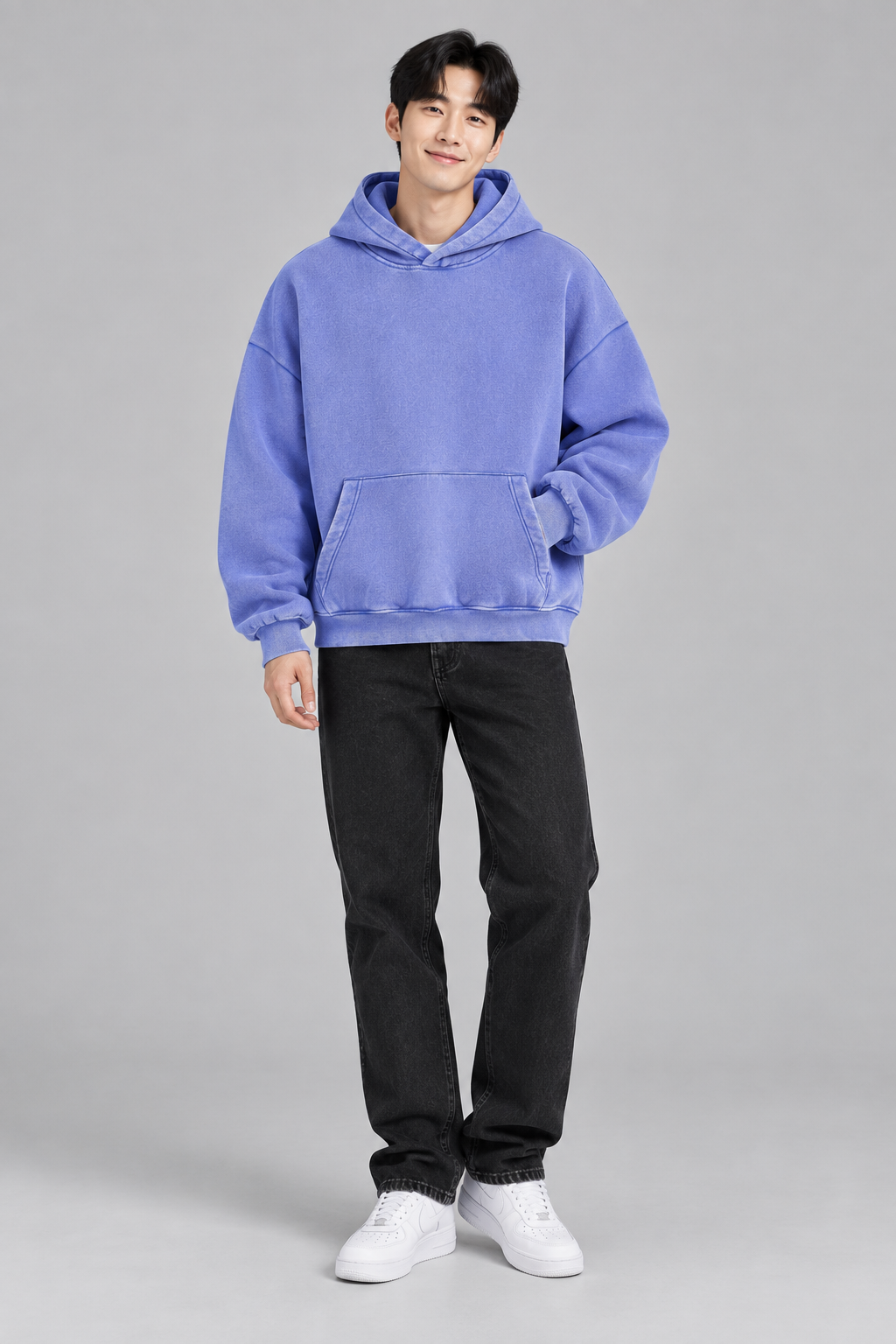 Unisex Vintage Wash Boxy Fleece Hoodie