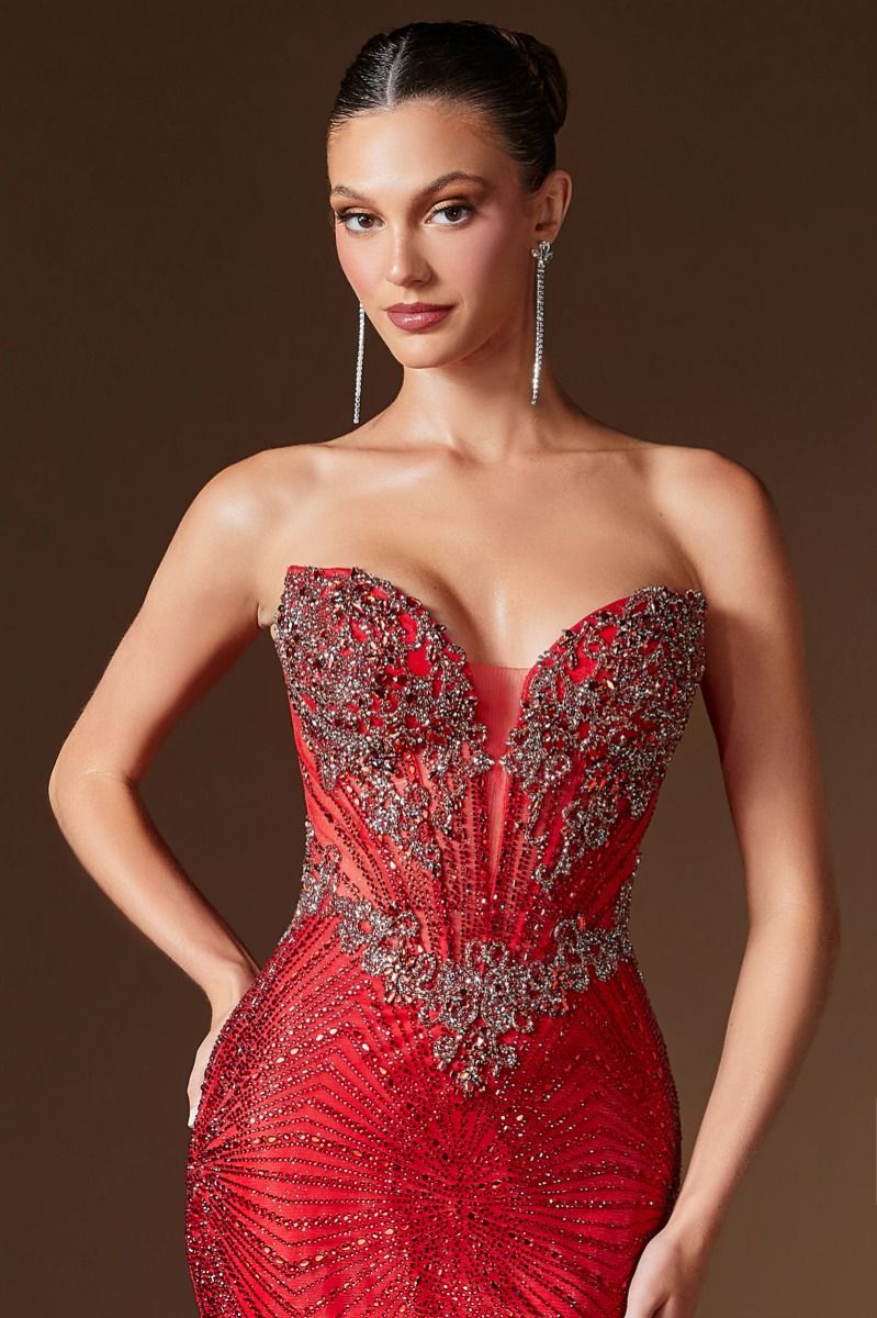 KV1129 Strapless Sweetheart Neckline