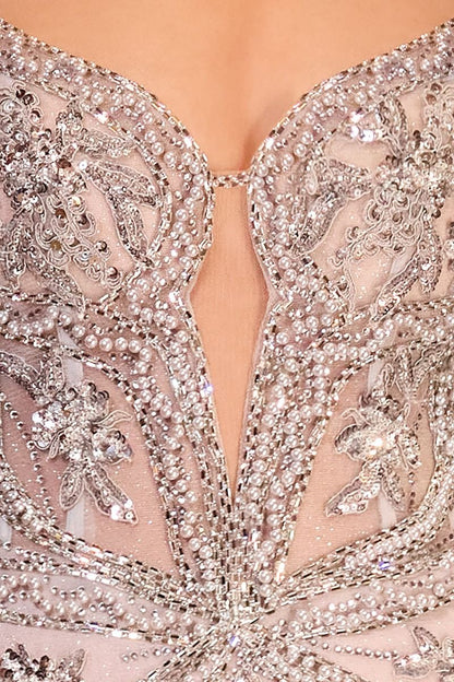 CC0240 Mermaid Plunging Neckline