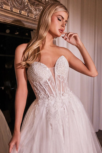 CD0230W Strapless Bridal Ball Gown