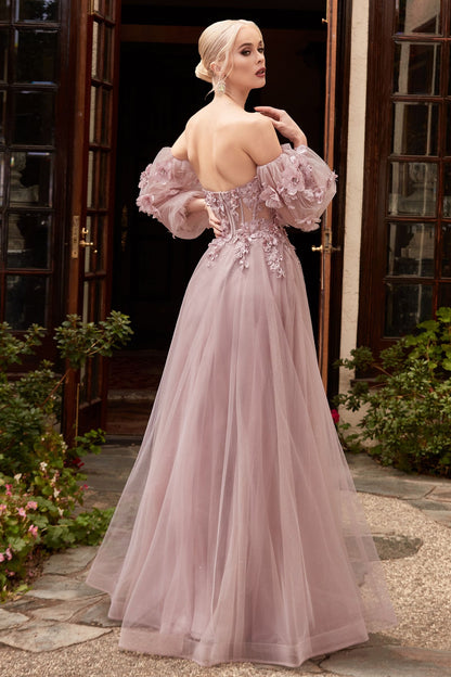 CD962 Strapless Off the Shoulder Gown