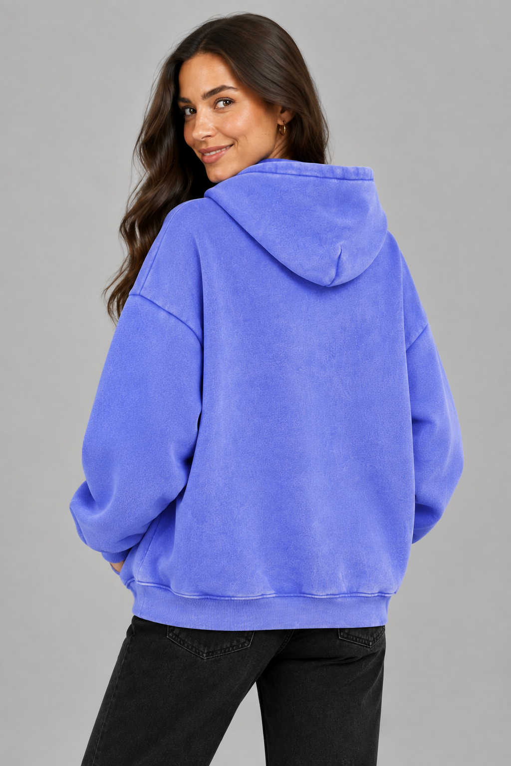 Unisex Vintage Wash Boxy Fleece Hoodie