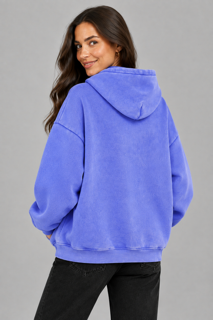 Unisex Vintage Wash Boxy Fleece Hoodie