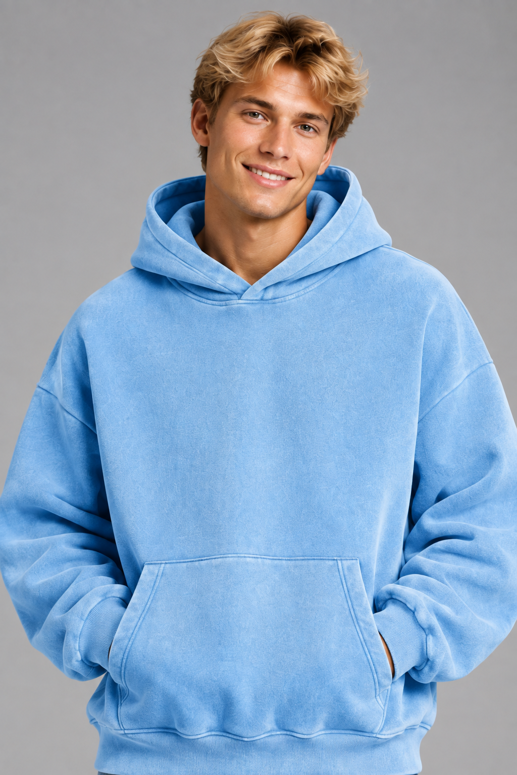 Unisex Vintage Wash Boxy Fleece Hoodie