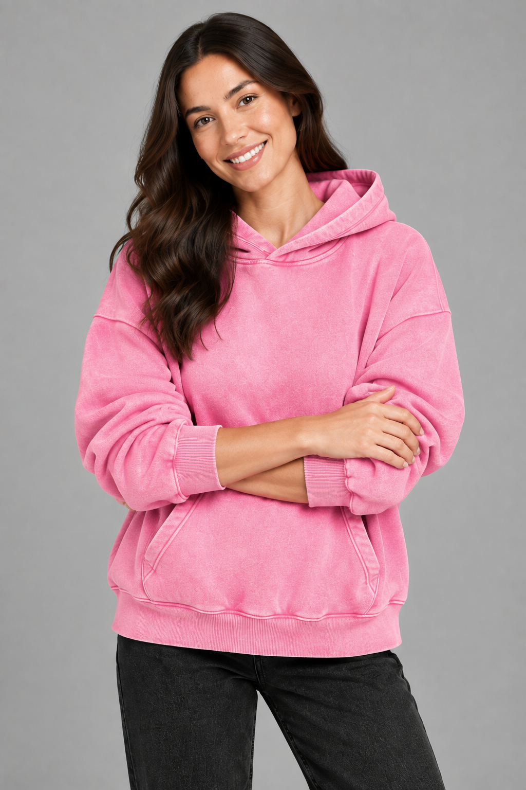 Unisex Vintage Wash Boxy Fleece Hoodie
