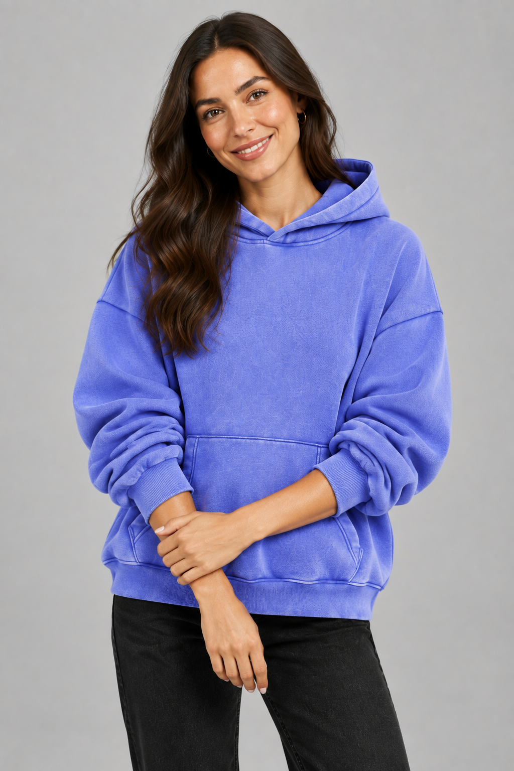 Unisex Vintage Wash Boxy Fleece Hoodie
