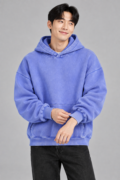 Unisex Vintage Wash Boxy Fleece Hoodie