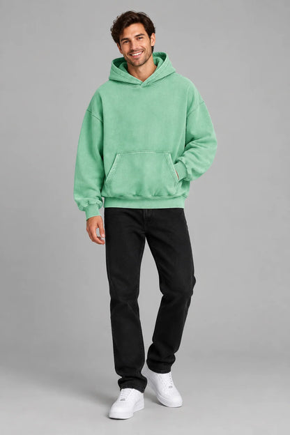 Unisex Vintage Wash Boxy Fleece Hoodie