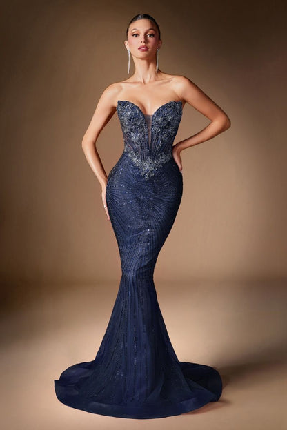 KV1129 Strapless Sweetheart Neckline