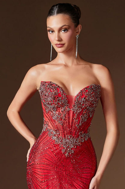 KV1129 Strapless Sweetheart Neckline