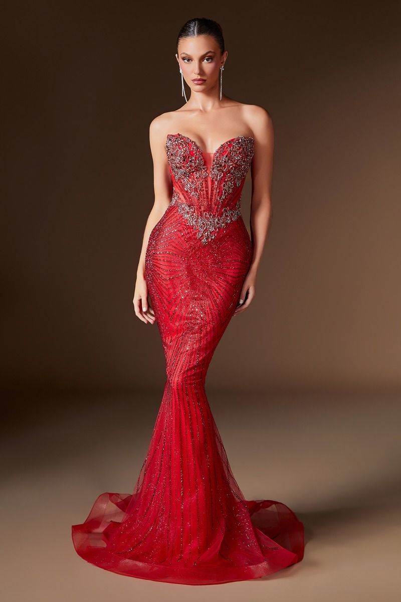 KV1129 Strapless Sweetheart Neckline