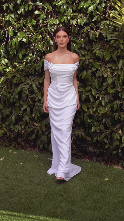 7433W Versitile Tie Chiffon Bridal Dress