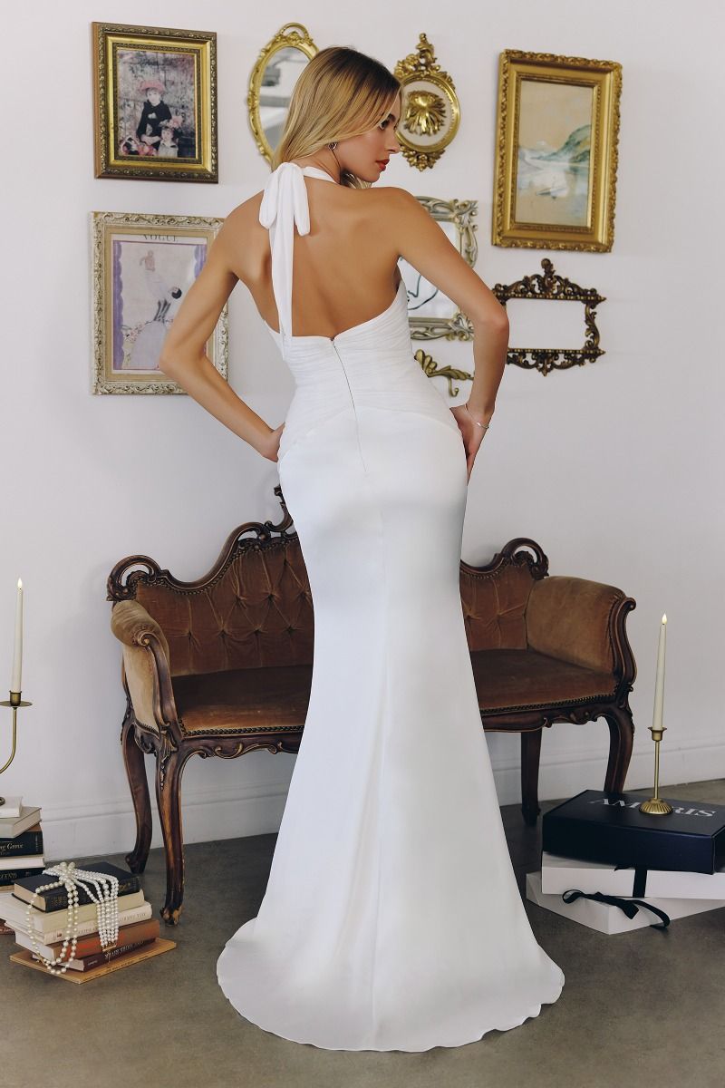 T720W Halter Neckline Mermaid Dress