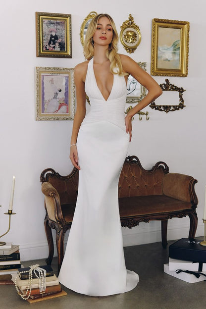 T720W Halter Neckline Mermaid Dress