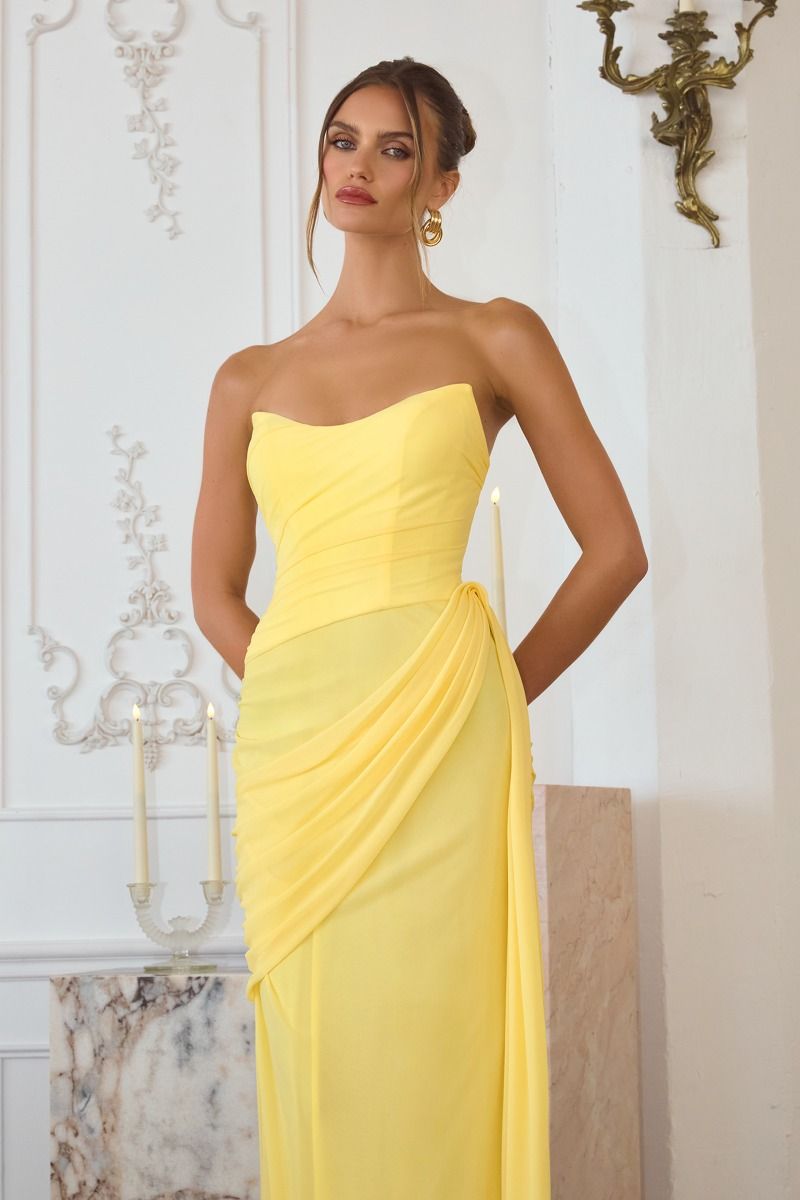 T726  Strapless Neckline Dress