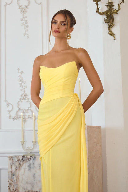 T726  Strapless Neckline Dress