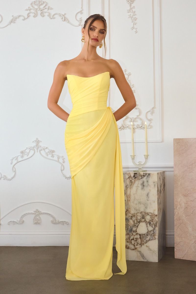 T726  Strapless Neckline Dress