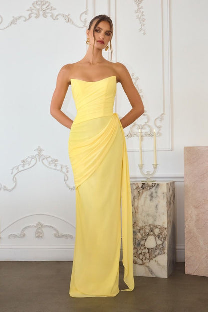 T726  Strapless Neckline Dress